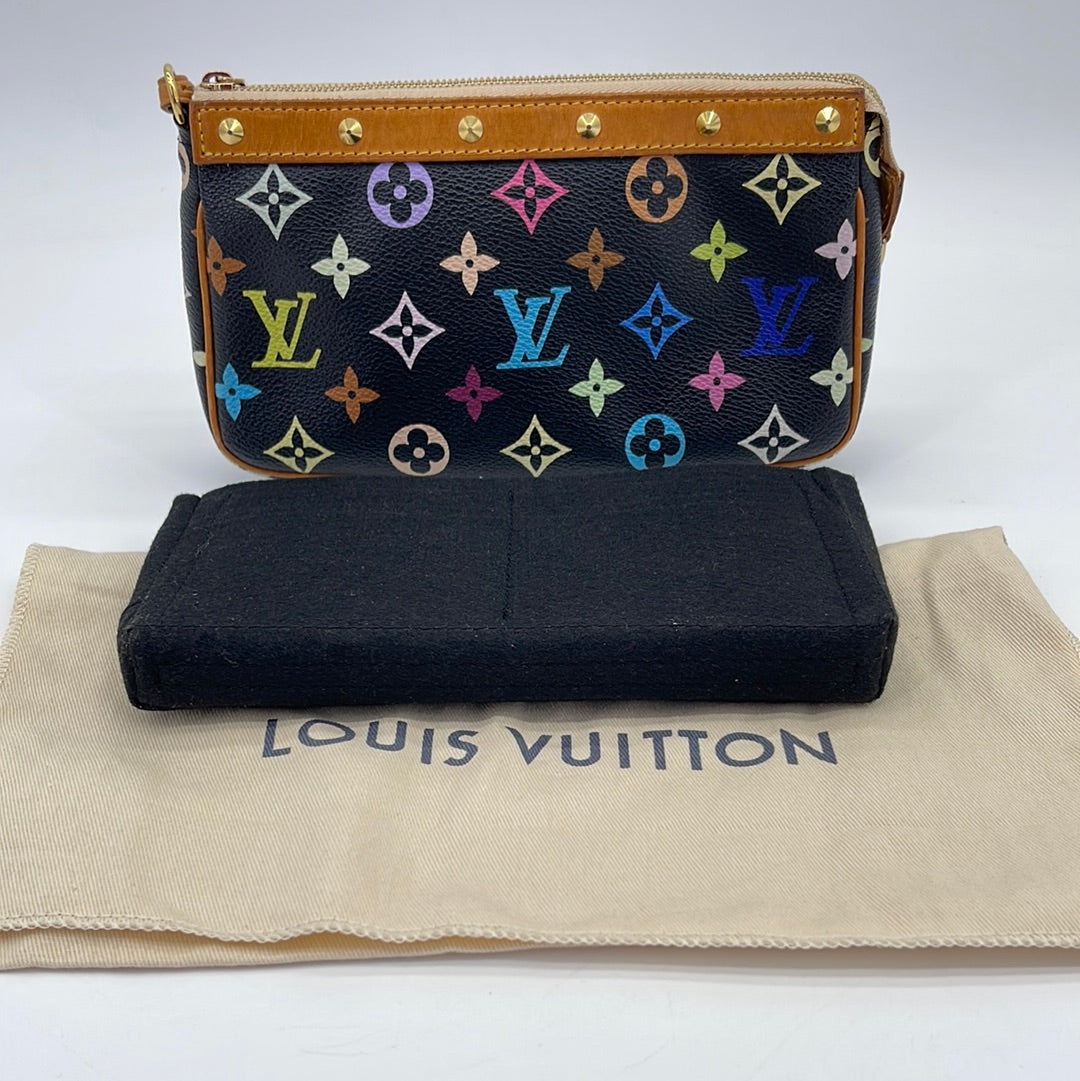 Louis Vuitton Black Monogram Multicolore Pochette Accessoires Louis Vuitton