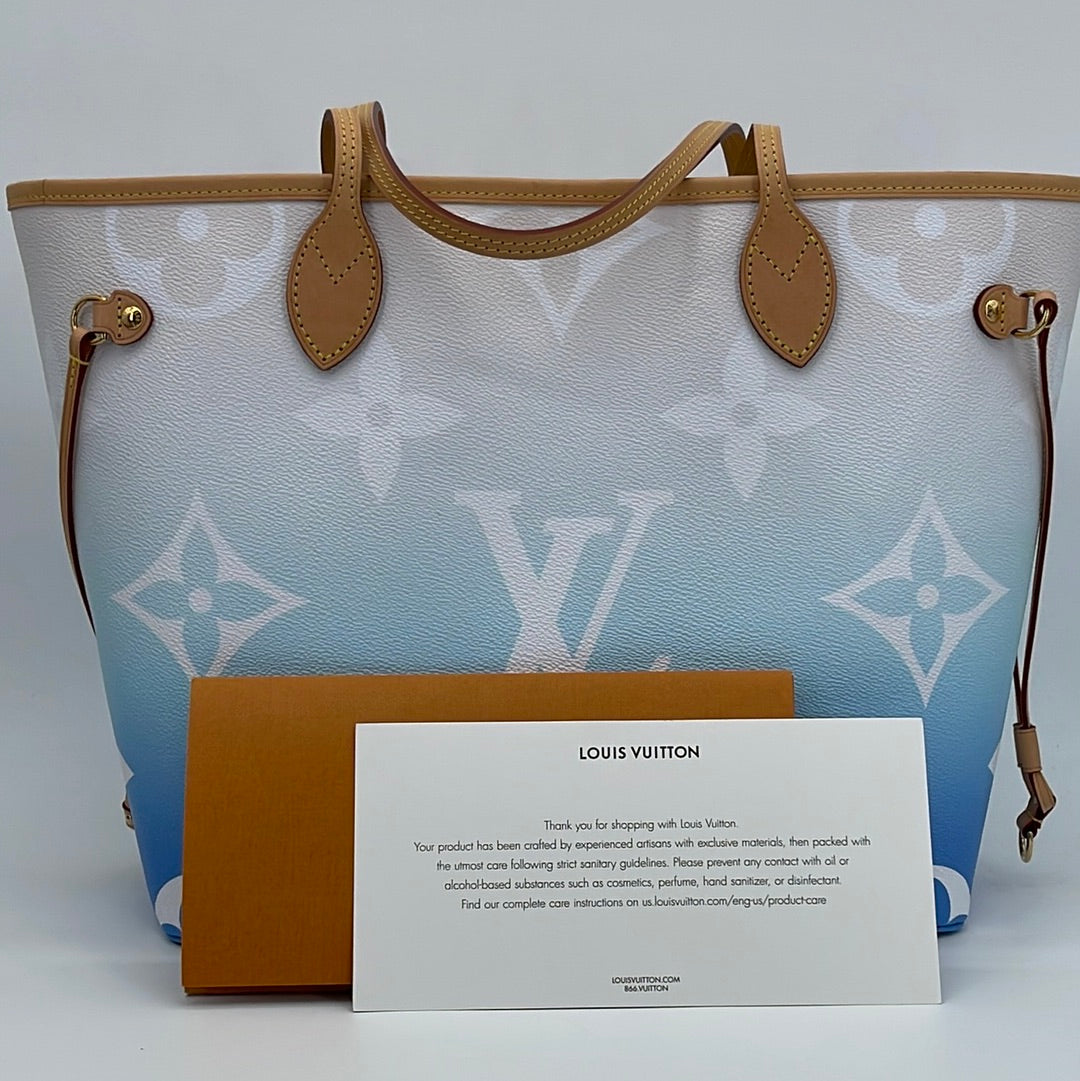 Giftable Preloved Limited Edition Louis Vuitton Neverfull mm Sunrise Pastel Tote MH67VXT 083023 Off