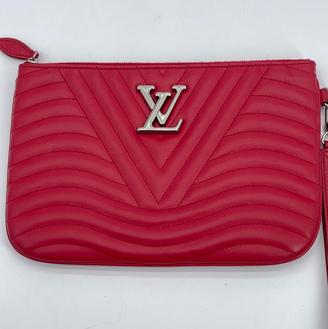 Louis Vuitton New Wave Chain Bag V-Quilted Leather In Pink