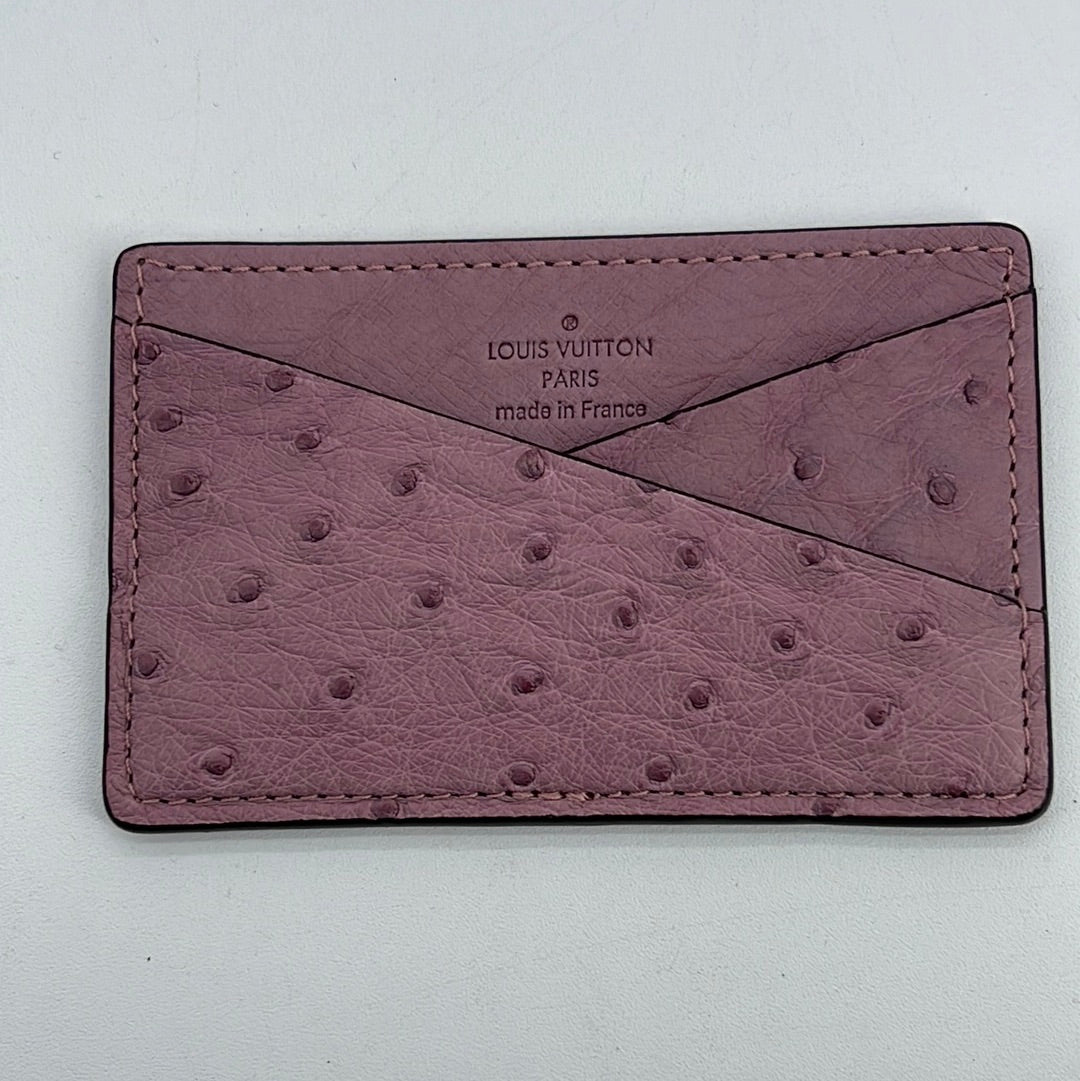 Preloved Louis Vuitton Lilac Ostrich Card Holder BWCYR97 091023 –  KimmieBBags LLC