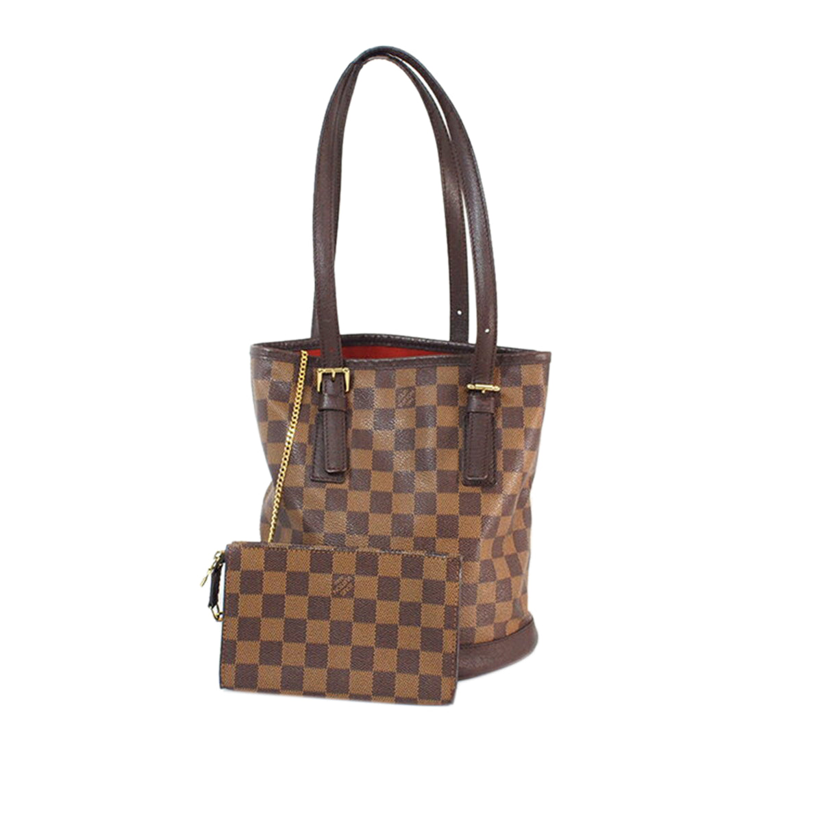 Louis Vuitton bucket pouch damier ebene AR0948