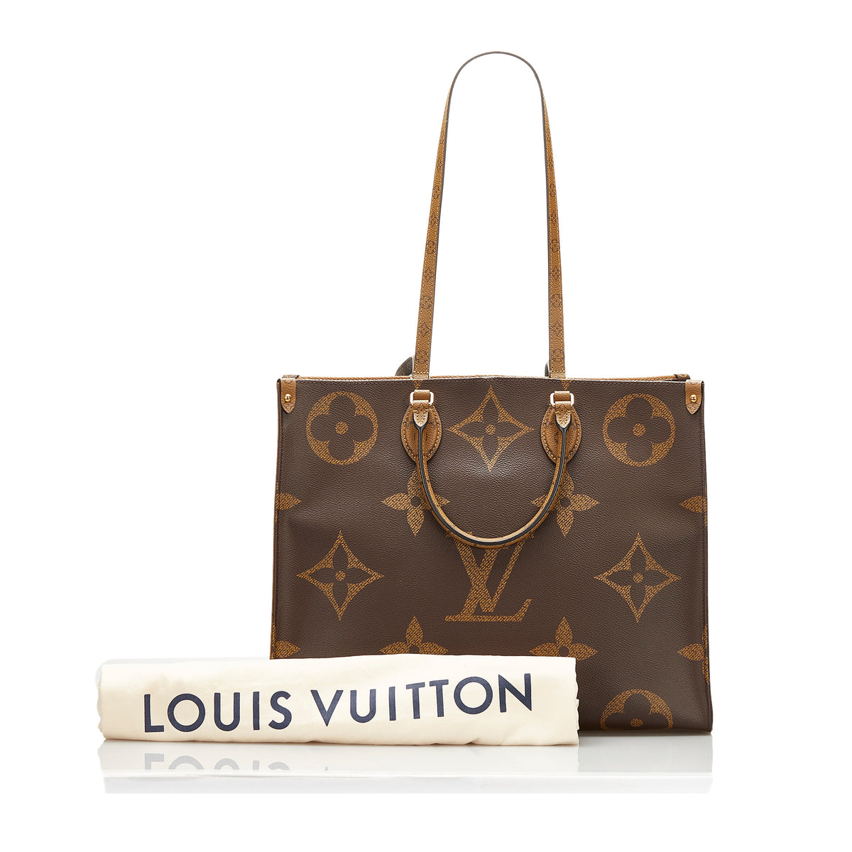 Louis+Vuitton+OnTheGo+Tote+GM+Brown+Canvas for sale online