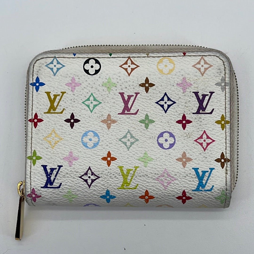 PRELOVED Louis Vuitton White Multicolor Monogram Zippy Wallet CA1103 0 –  KimmieBBags LLC