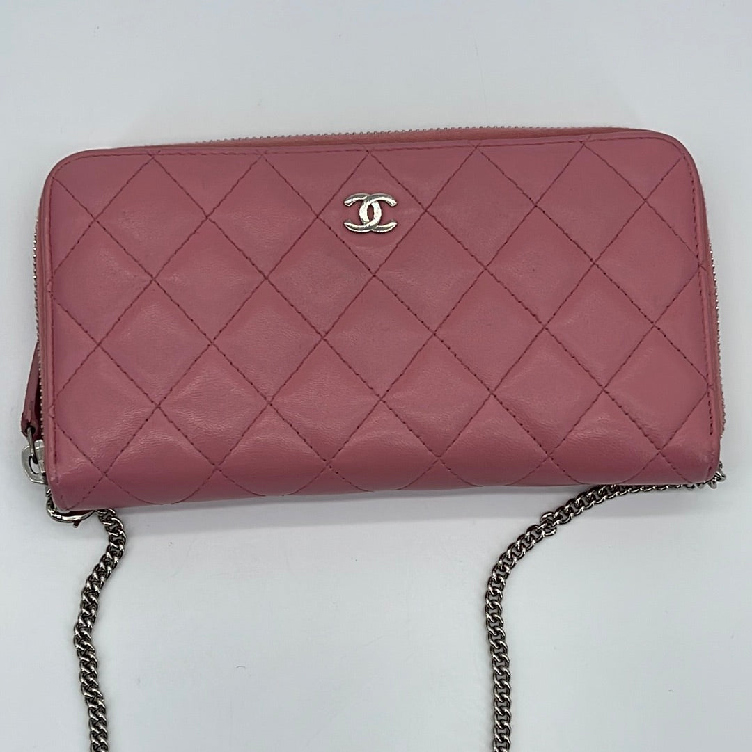 Preloved Louis Vuitton Pink EPI Leather Zippy Wallet CA1106 091023