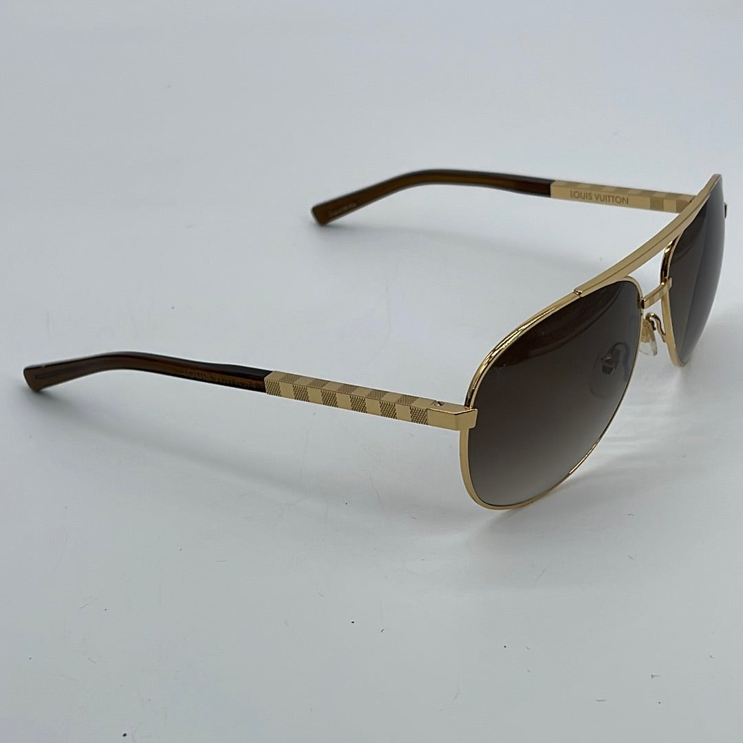 Authentic LOUIS VUITTON Sunglasses Gold frame Attitude Z0339U 62
