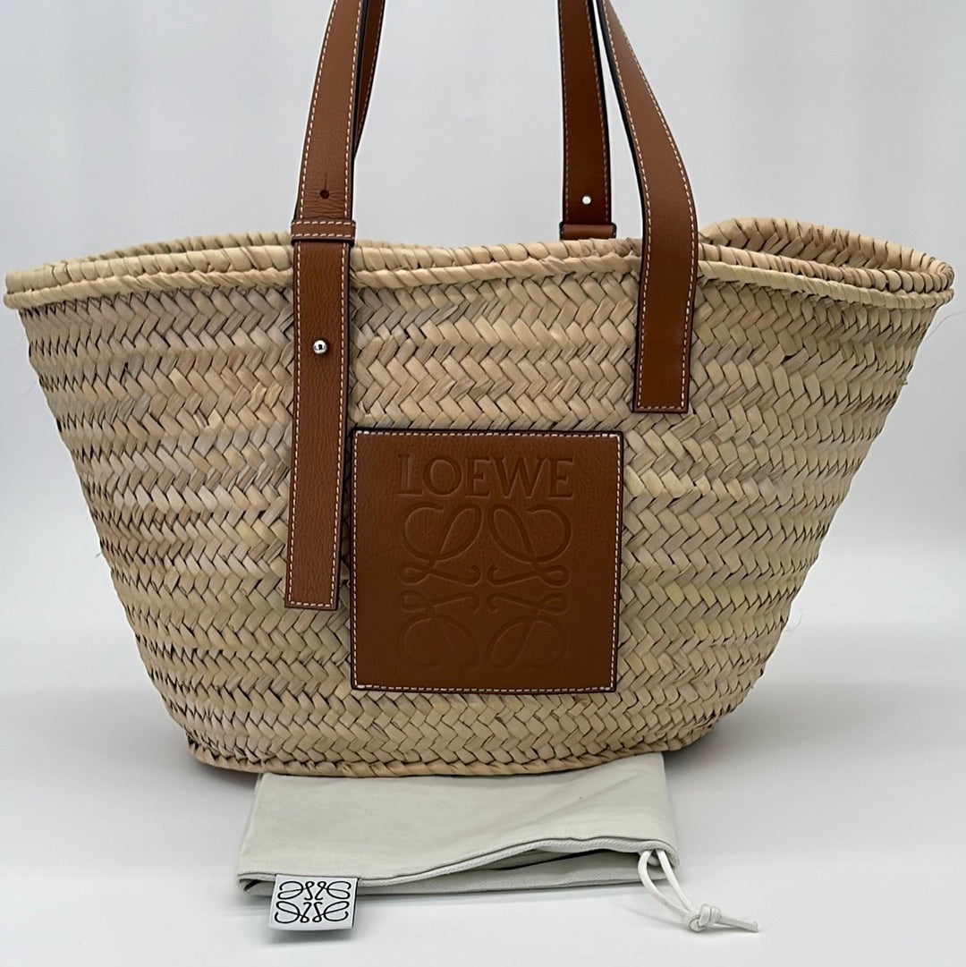 Loewe, Bags, Preloved Loewe Raffia Bucket Bag