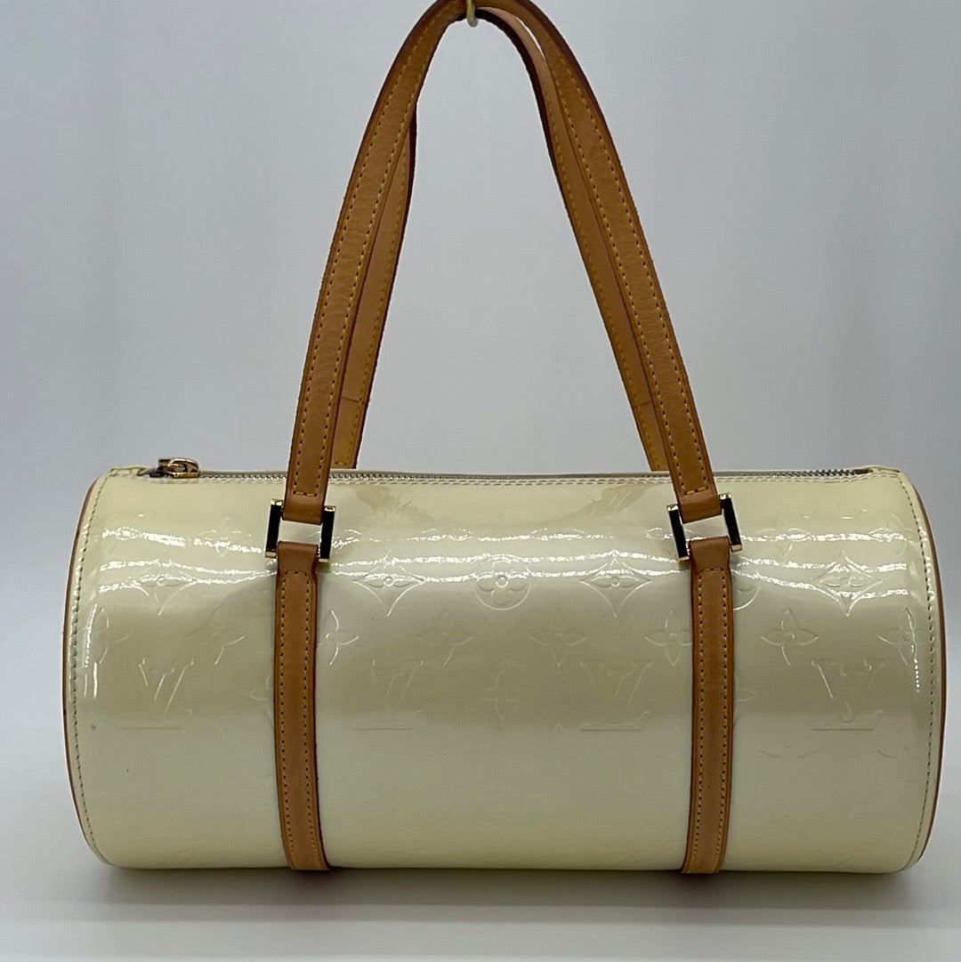 Louis Vuitton Gold, Pattern Print Vernis Santa Monica Shoulder Bag