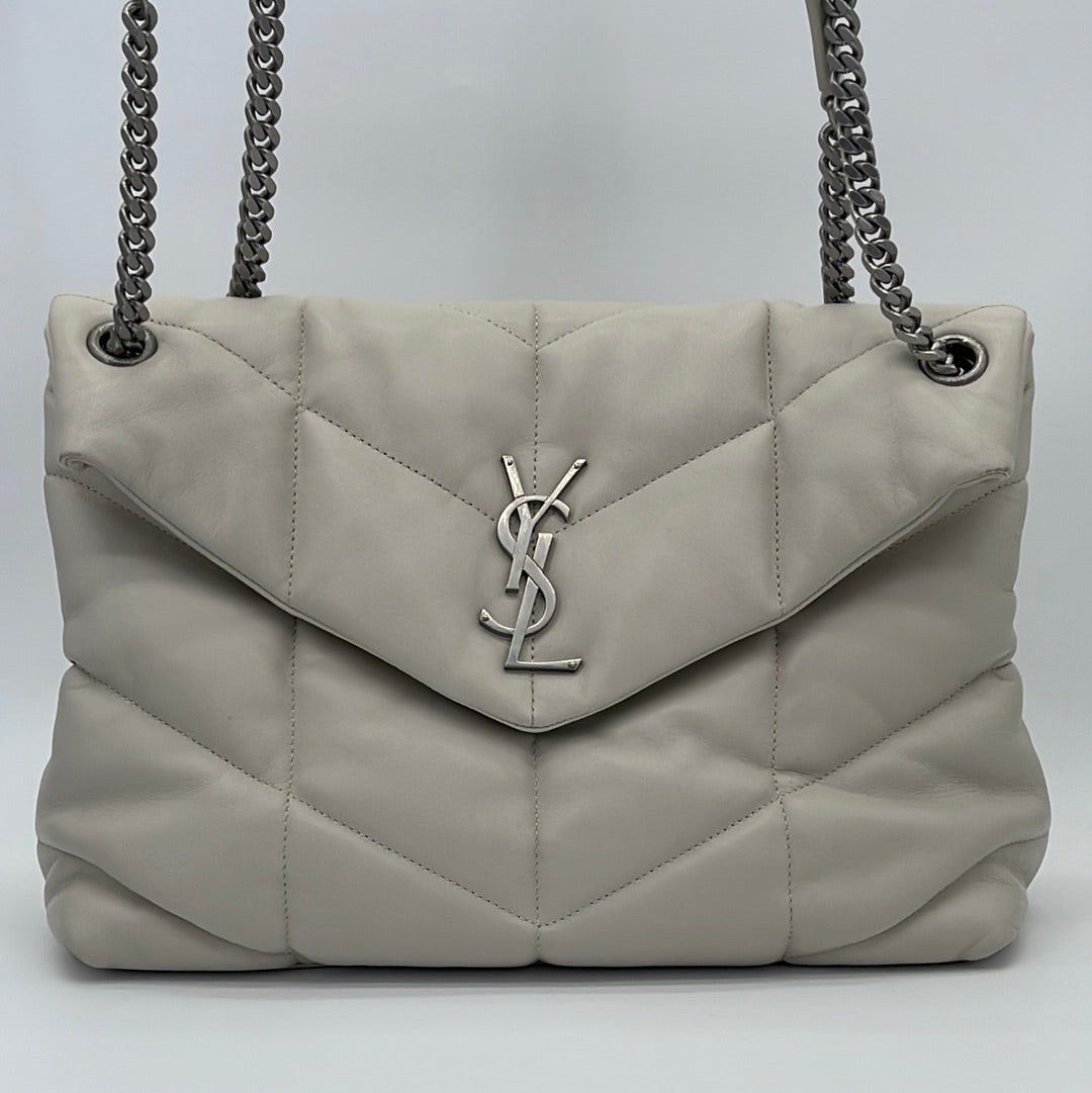 Saint Laurent Loulou Medium Puffer Chain Shoulder Bag