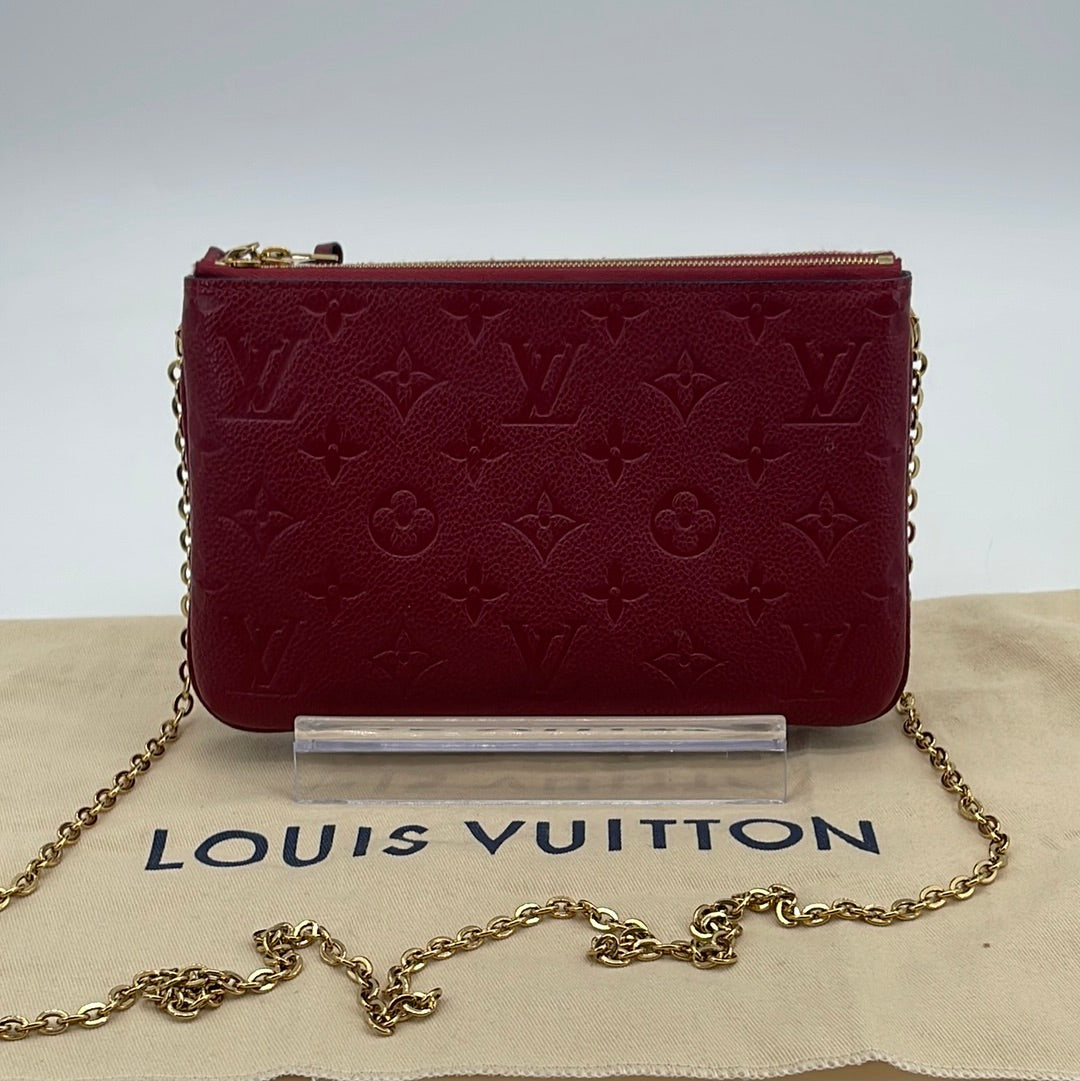Louis Vuitton Double Zip Pochette in Red