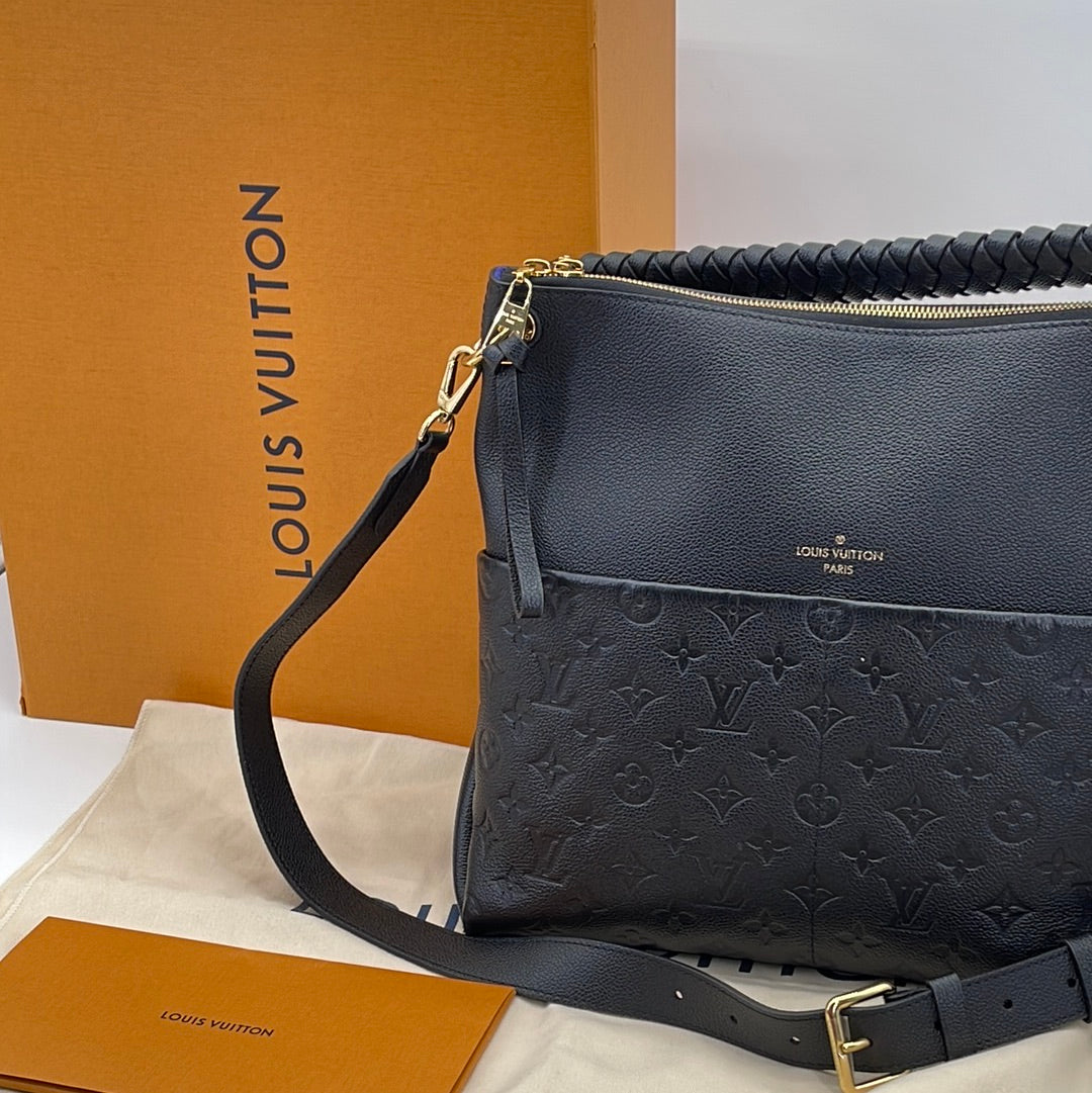 Louis Vuitton Black Monogram Empreinte Leather Maida Bag Louis