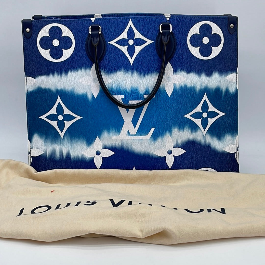 Louis Vuitton Onthego Tote Limited Edition Escale Monogram Giant GM Blue