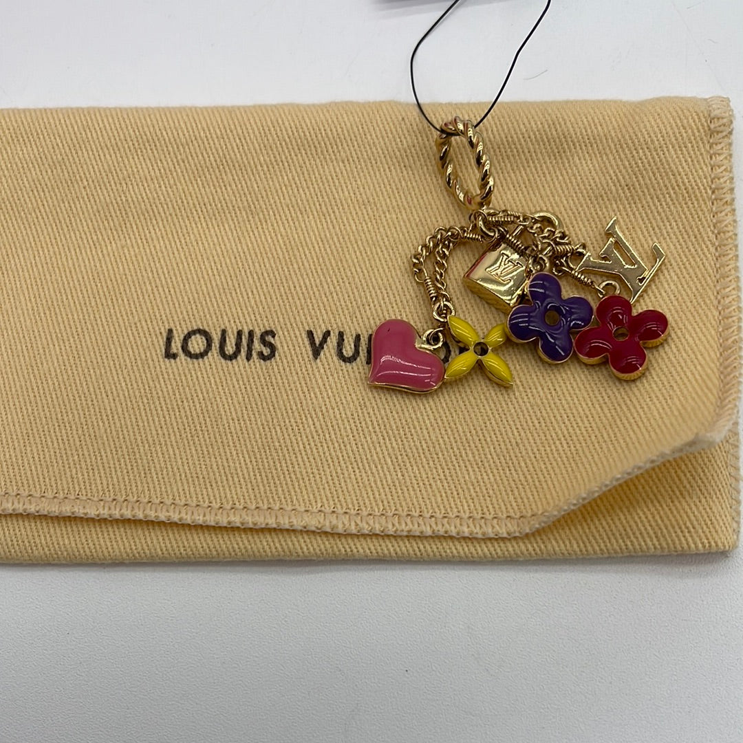 Louis Vuitton Goldtone Monogram Sweet Charm Heart Bracelet