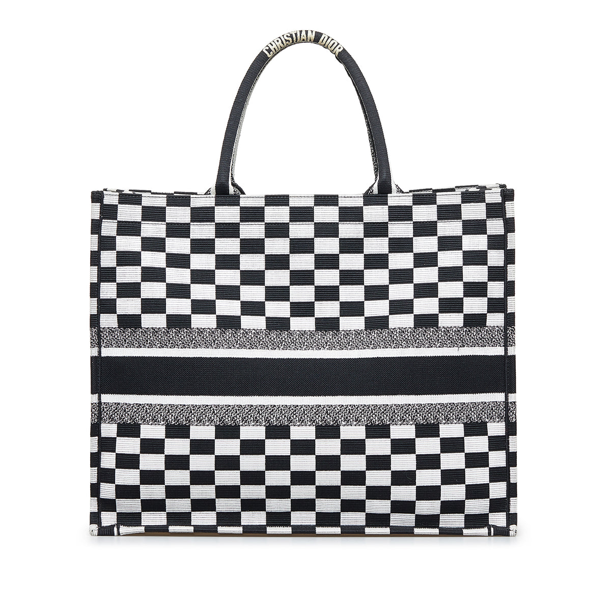 Dior Red & Off-White Checkered Small Book Tote – Encore Plus