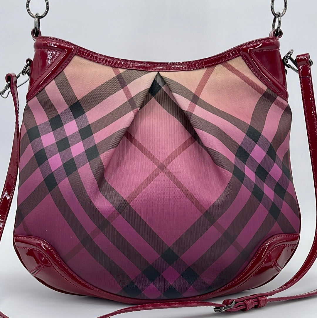 Burberry, Bags, Burberry Nova Check Pink Ombr Shoulder Bag