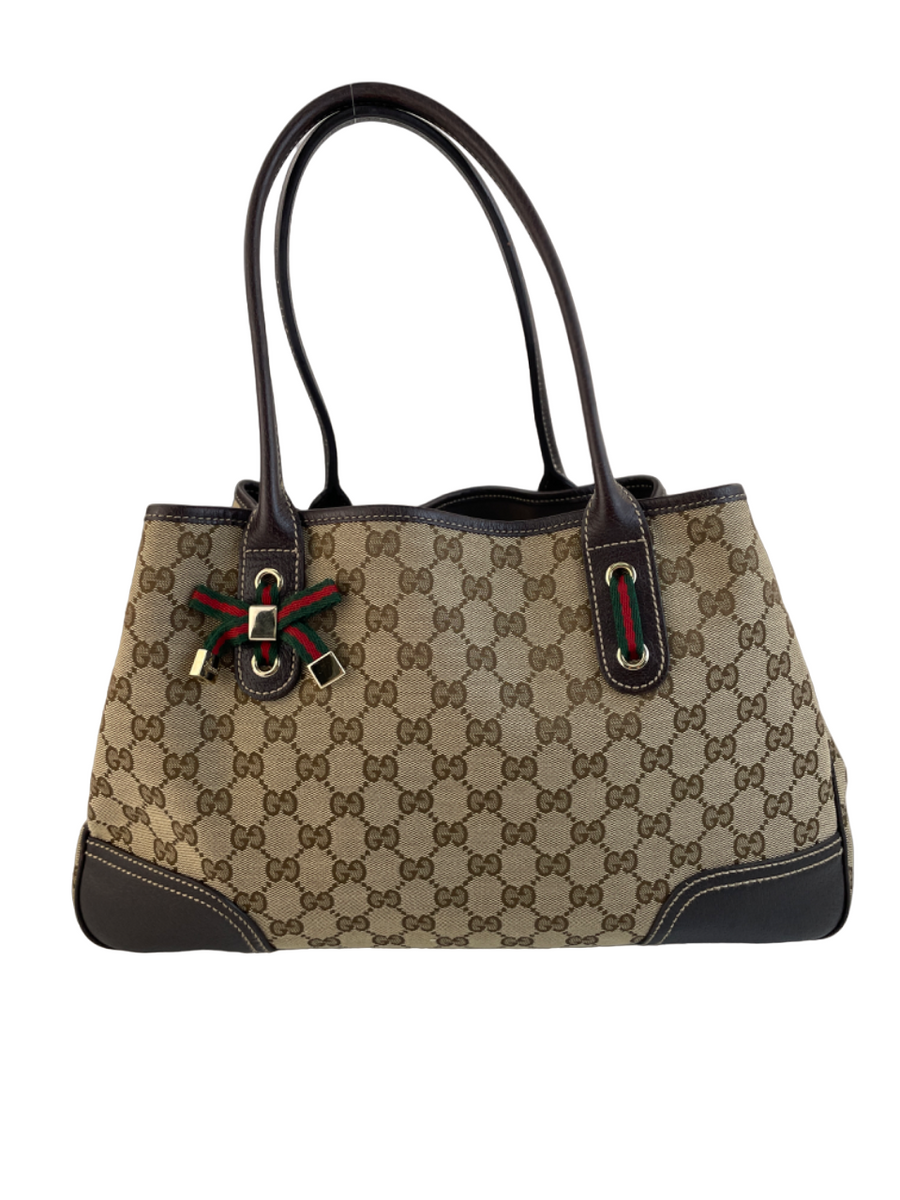 GUCCI Guccissima Small Princy Satchel Brown 1270200