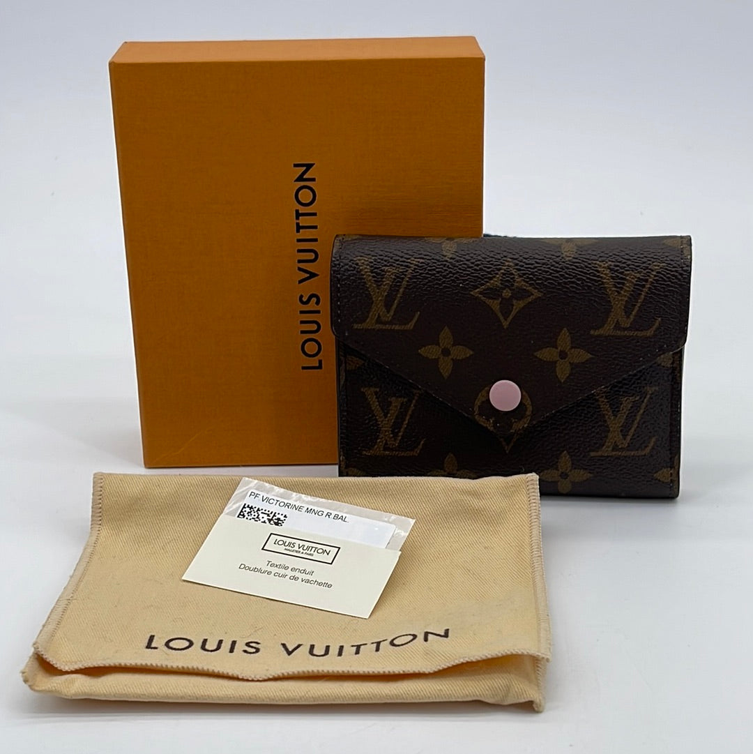 Pre-Owned LOUIS VUITTON Louis Vuitton Monogram Jacquard Since1854  Portefeuille Victorine Trifold Wallet M80211 (Like New) 
