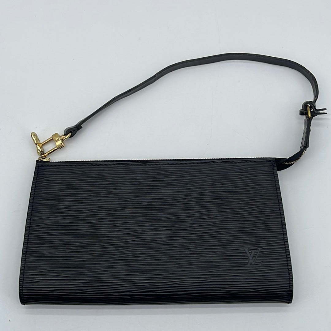 Louis Vuitton Louis Vuitton Black Epi Leather Pochette Accessories