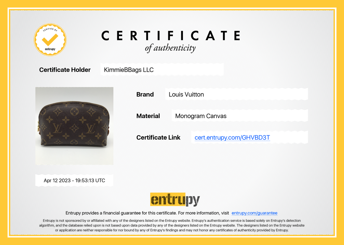 Preloved Louis Vuitton Monogram Pochette Cosmetics Pouch GHVBD3T 04192 –  KimmieBBags LLC