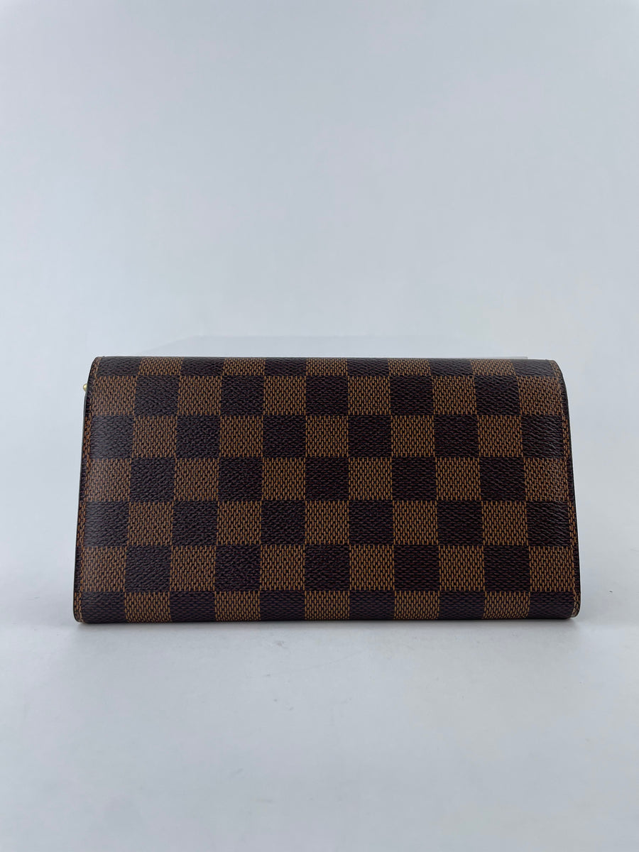 Preloved Louis Vuitton Damier Ebene Damier Sarah Wallet CA1011