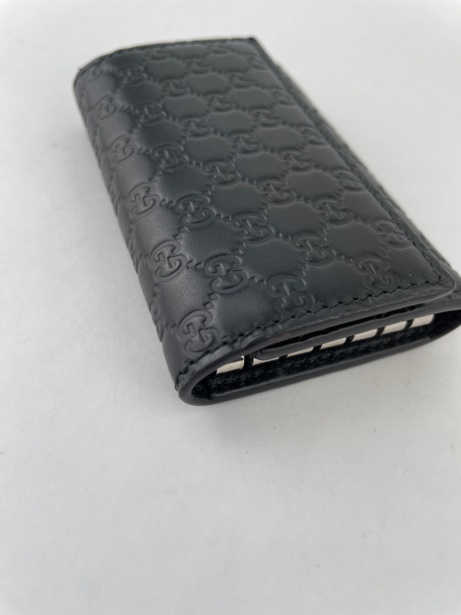 Gucci Black Guccissima 6 Key Holder Case Wallet – Lady Luxe Collection