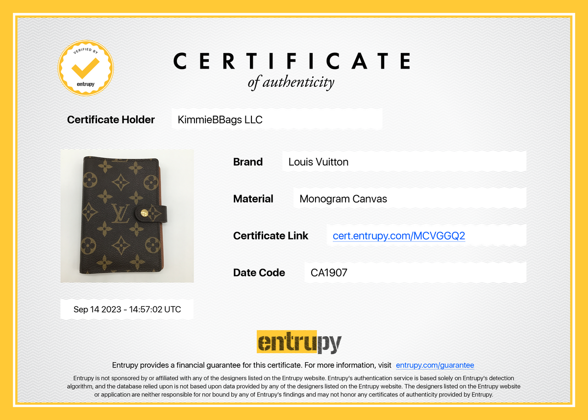 Preloved Louis Vuitton Monogram Checkbook Wallet B7K4CXM 100423