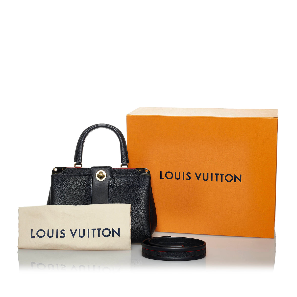 Louis Vuitton, Bags, Louis Vuitton Astrid Rouge Grained Leather Satchel