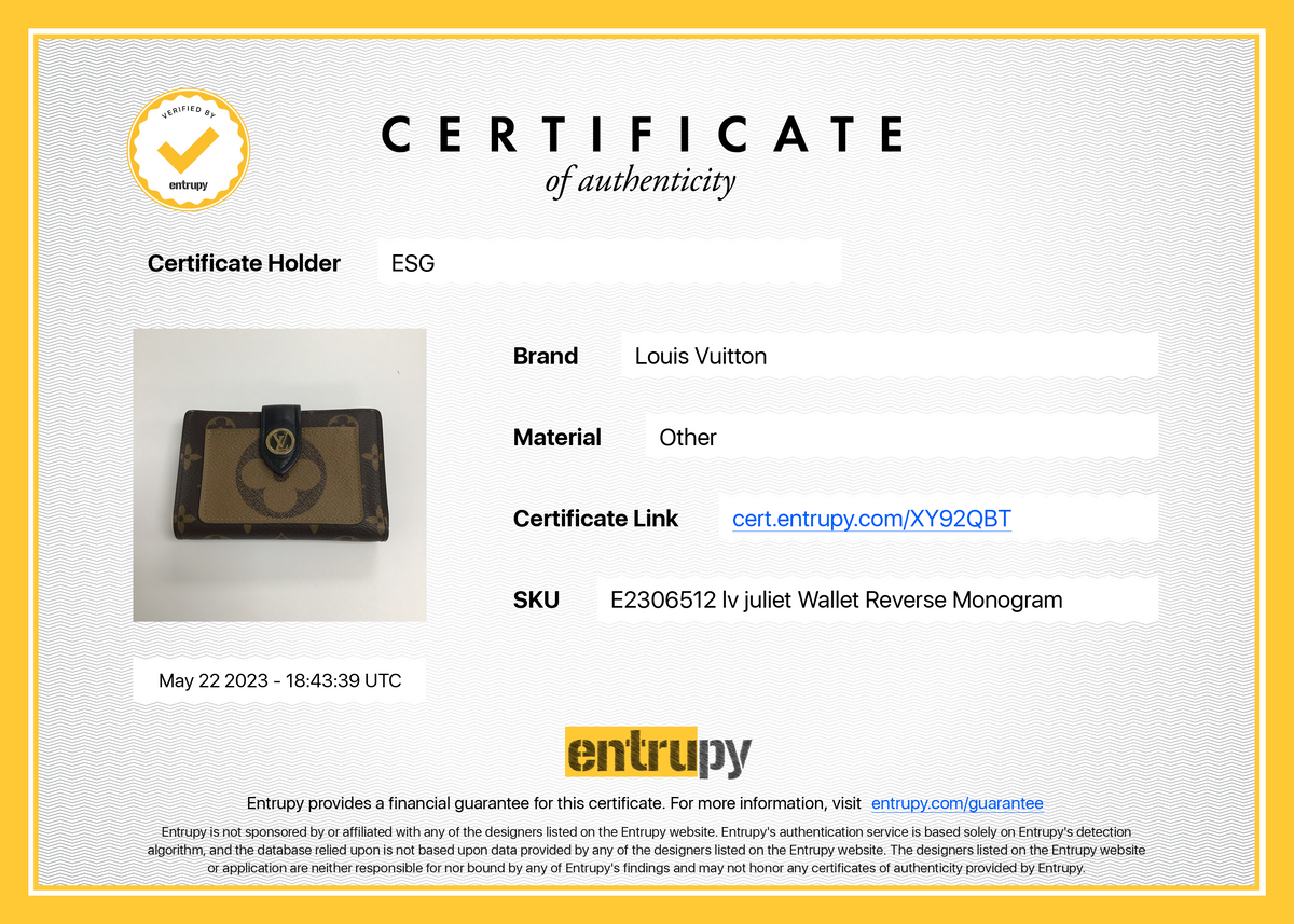 LOUIS VUITTON Reverse Monogram Juliette Wallet 595938