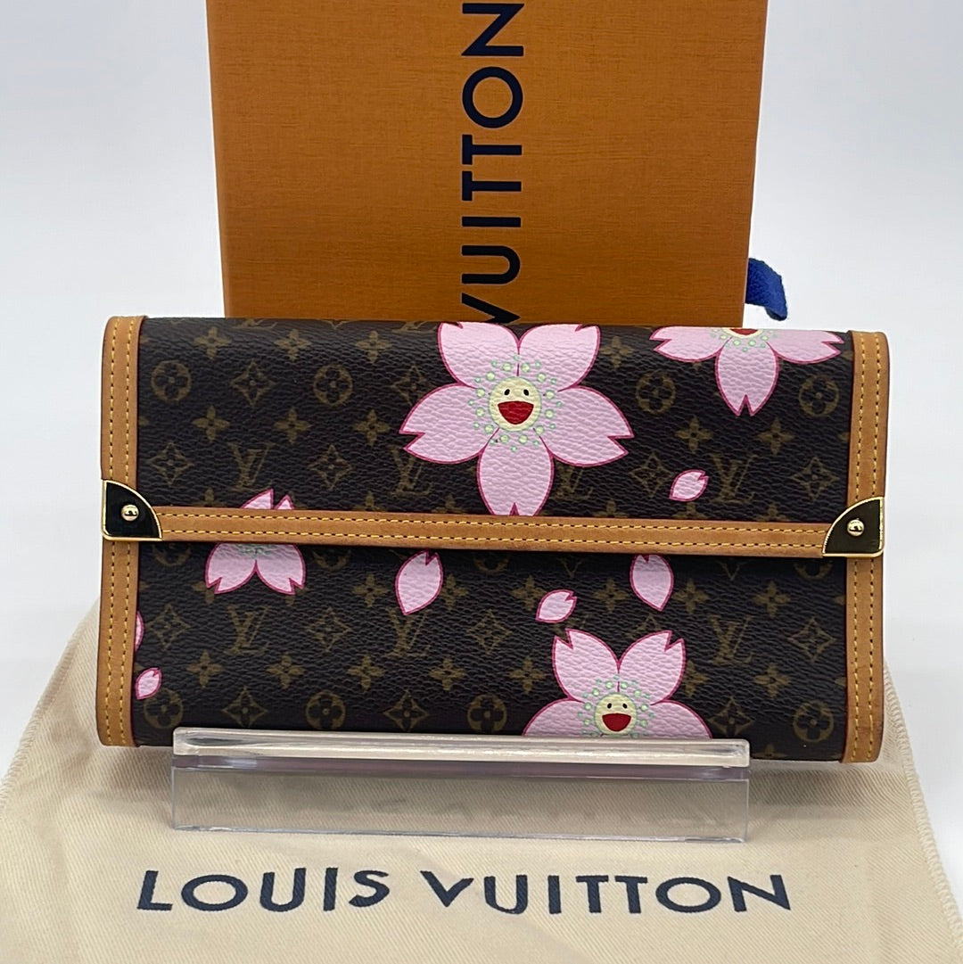 Louis Vuitton Monogram Takashi Murakami Cherry Blossom Wallet in 2023