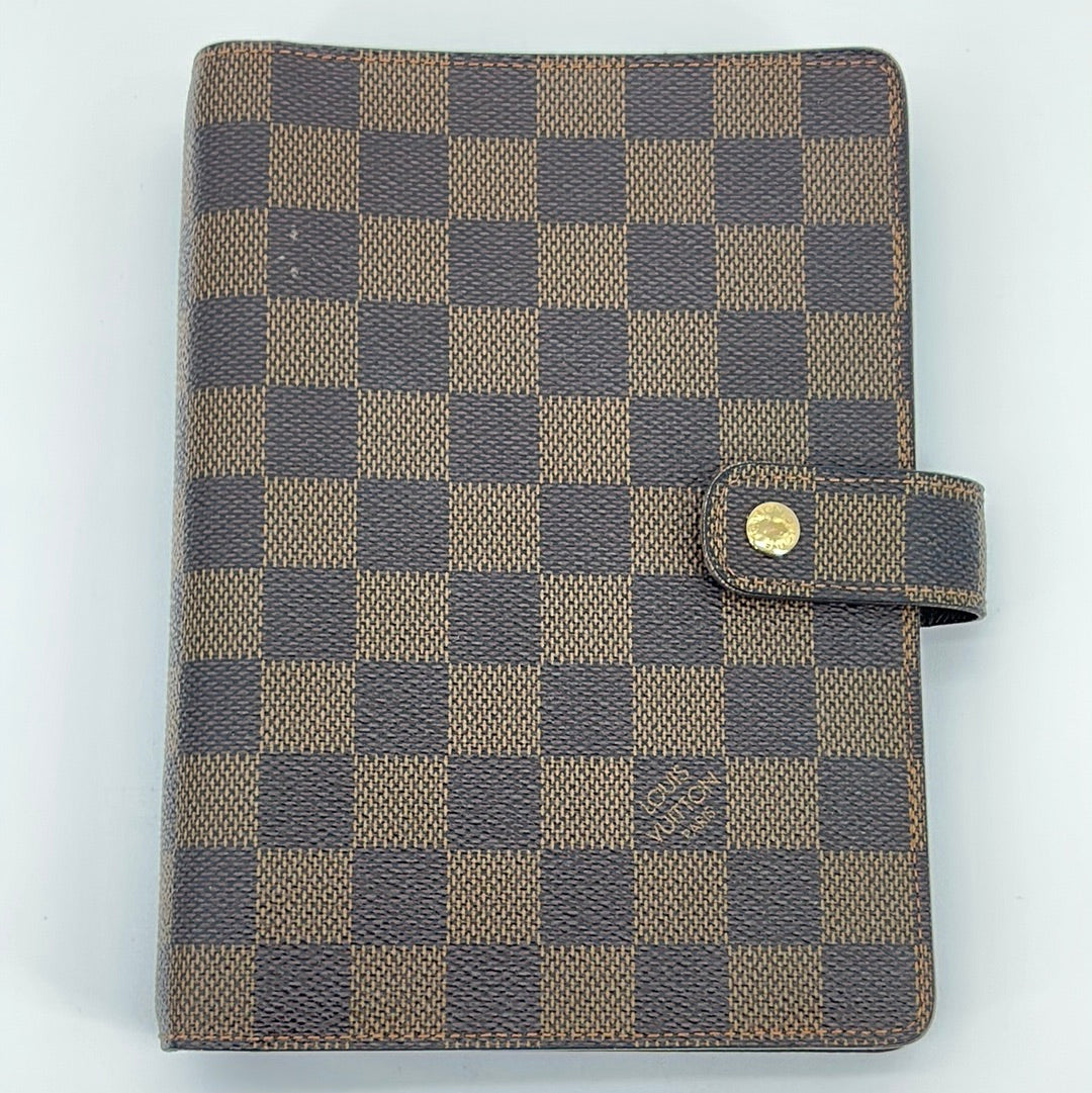 LOUIS VUITTON Damier Ebene Agenda PM Day Planner Cover Limited