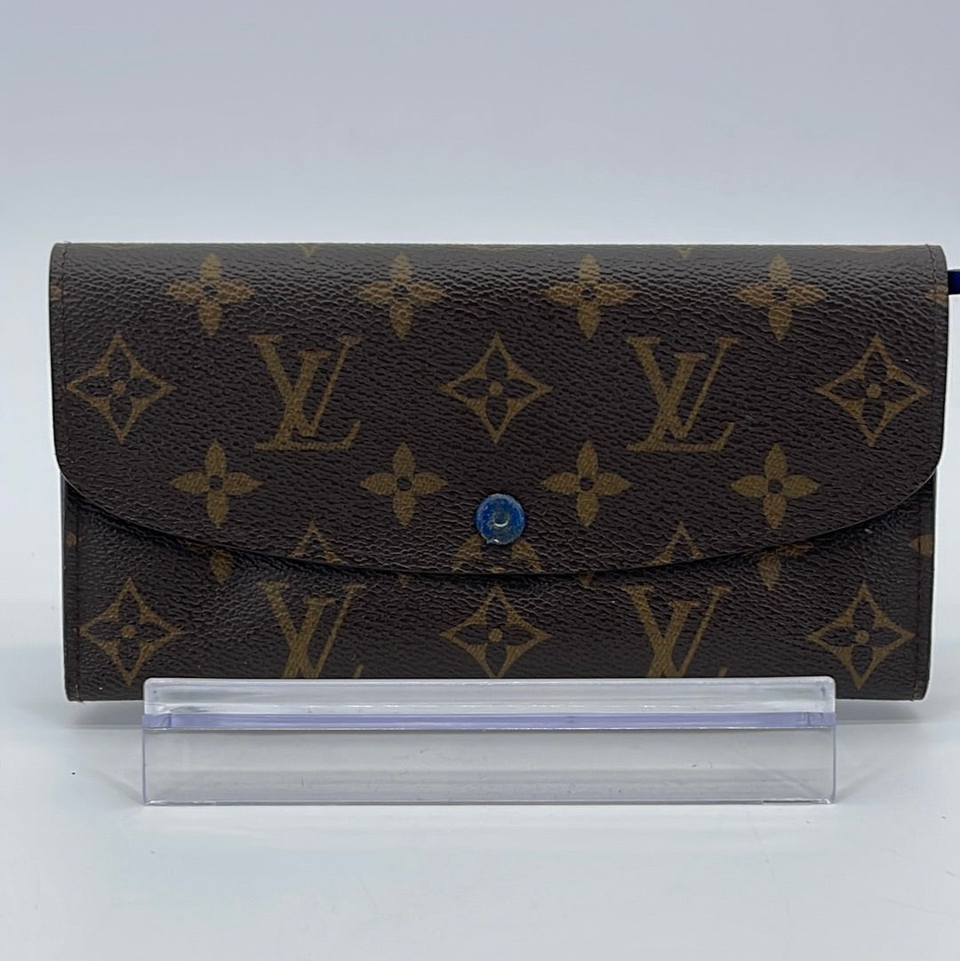 Preloved Louis Vuitton Monogram Emilie Wallet with Blue Interior CA500 –  KimmieBBags LLC