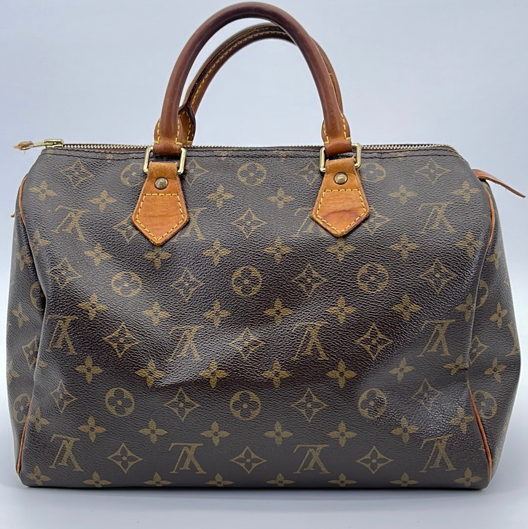Louis Vuitton Speedy Handbag 30 JET FLOWER MONOGRAM M40436 SEQUIN HANDBAG  Brown Cloth ref.797278 - Joli Closet