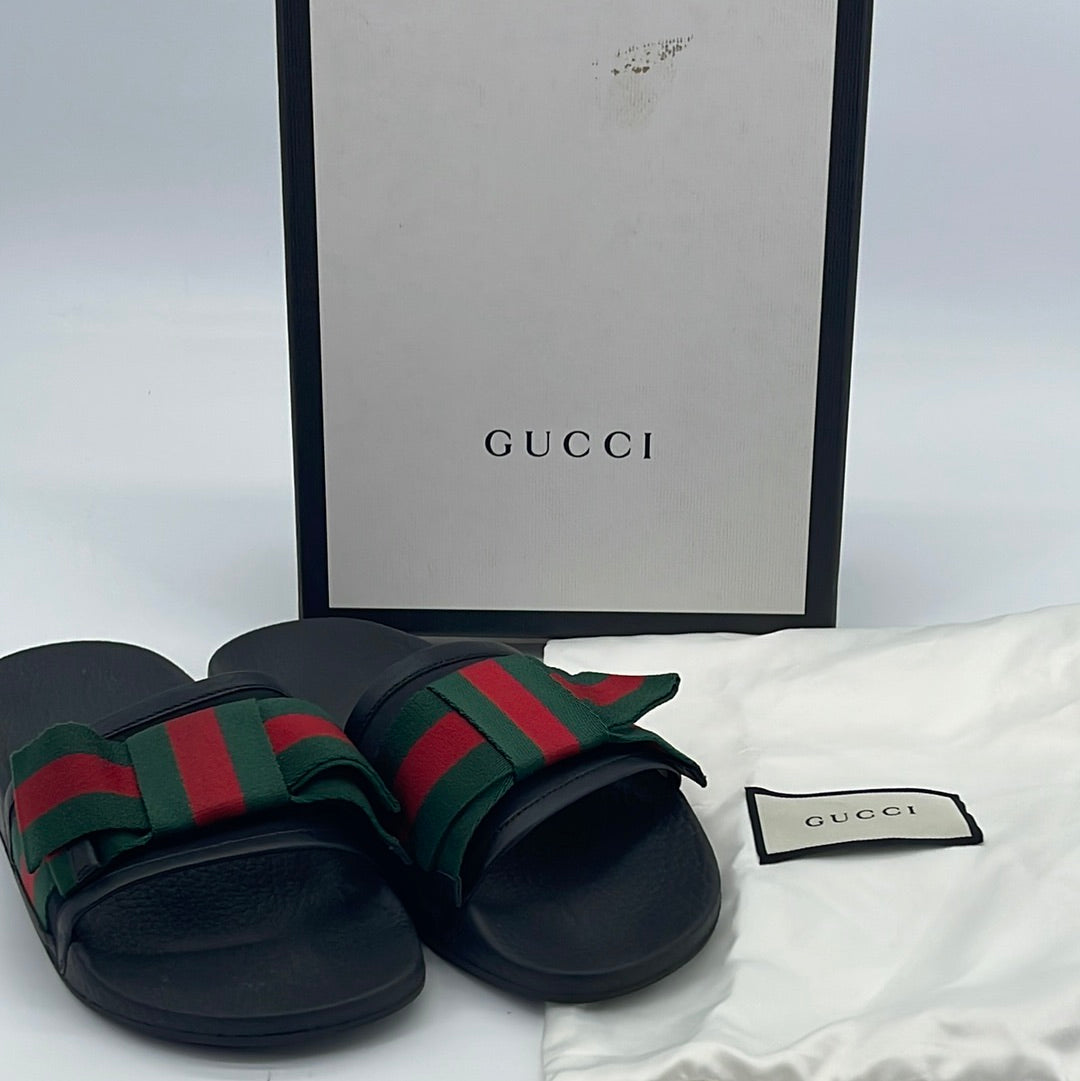 Gucci best sale bow slides