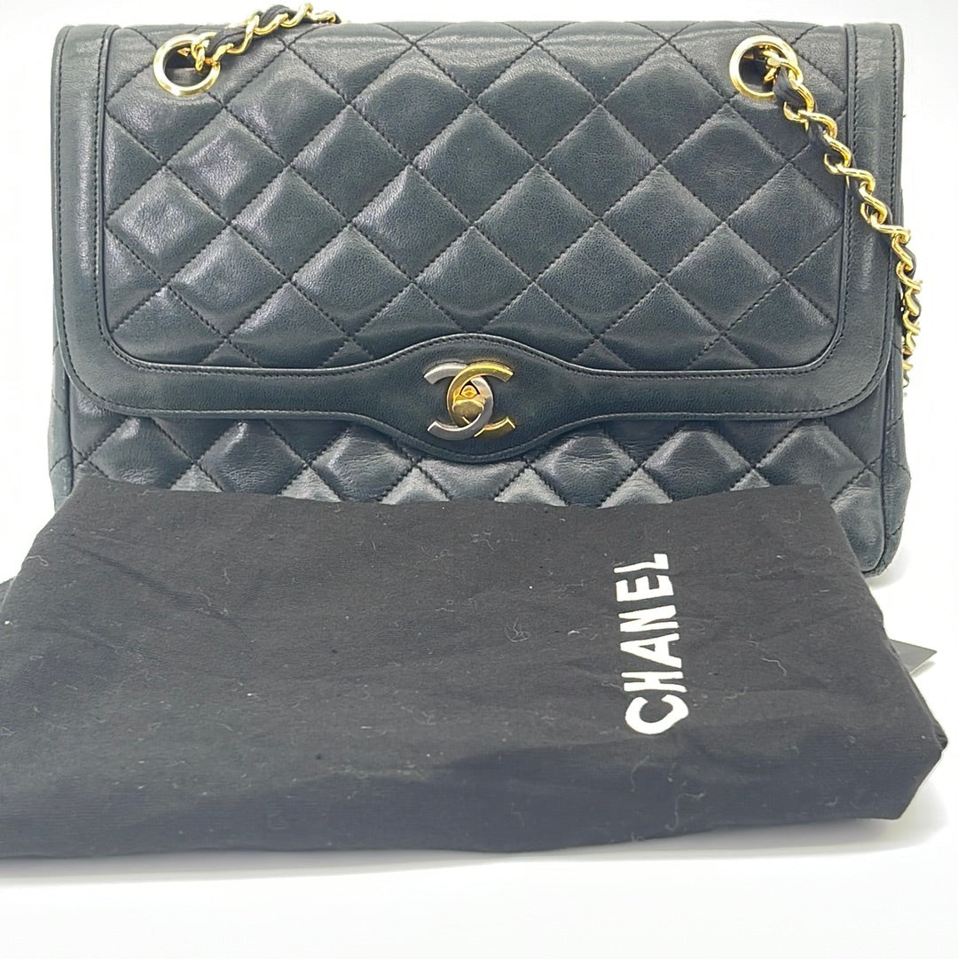 Chanel Bicolor Calfskin Classic Flap Shoulder Bag