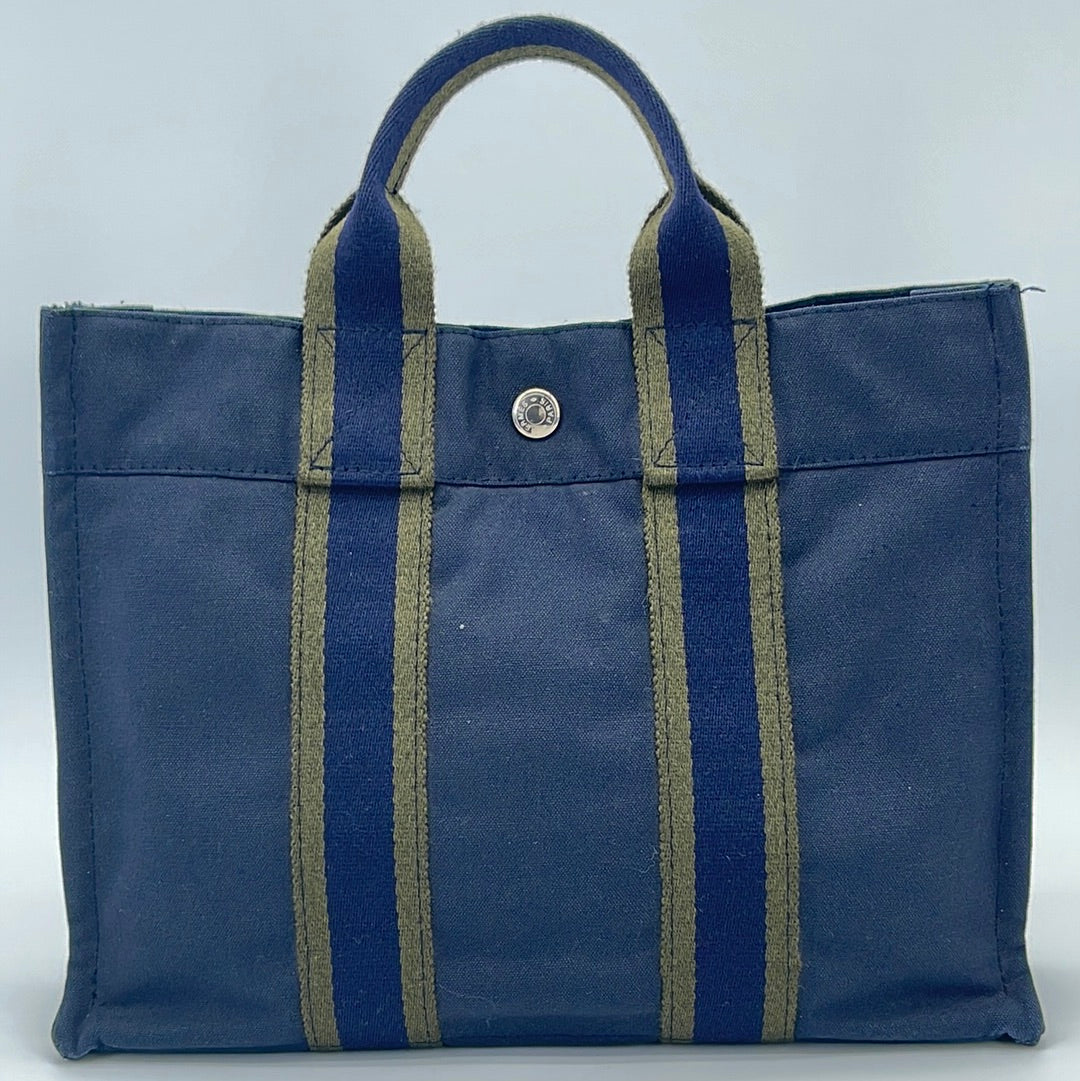 Preloved Hermes Fourre Tout Blue Canvas Tote Bag PM W7KTXK3 063023 –  KimmieBBags LLC