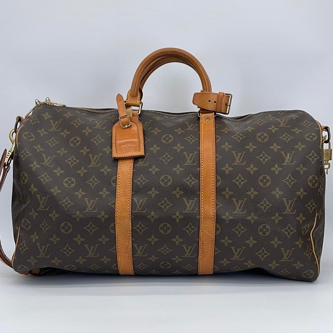 Vintage Louis Vuitton Keepall 50 Bandoliere Monogram Duffel Bag VI883 –  KimmieBBags LLC