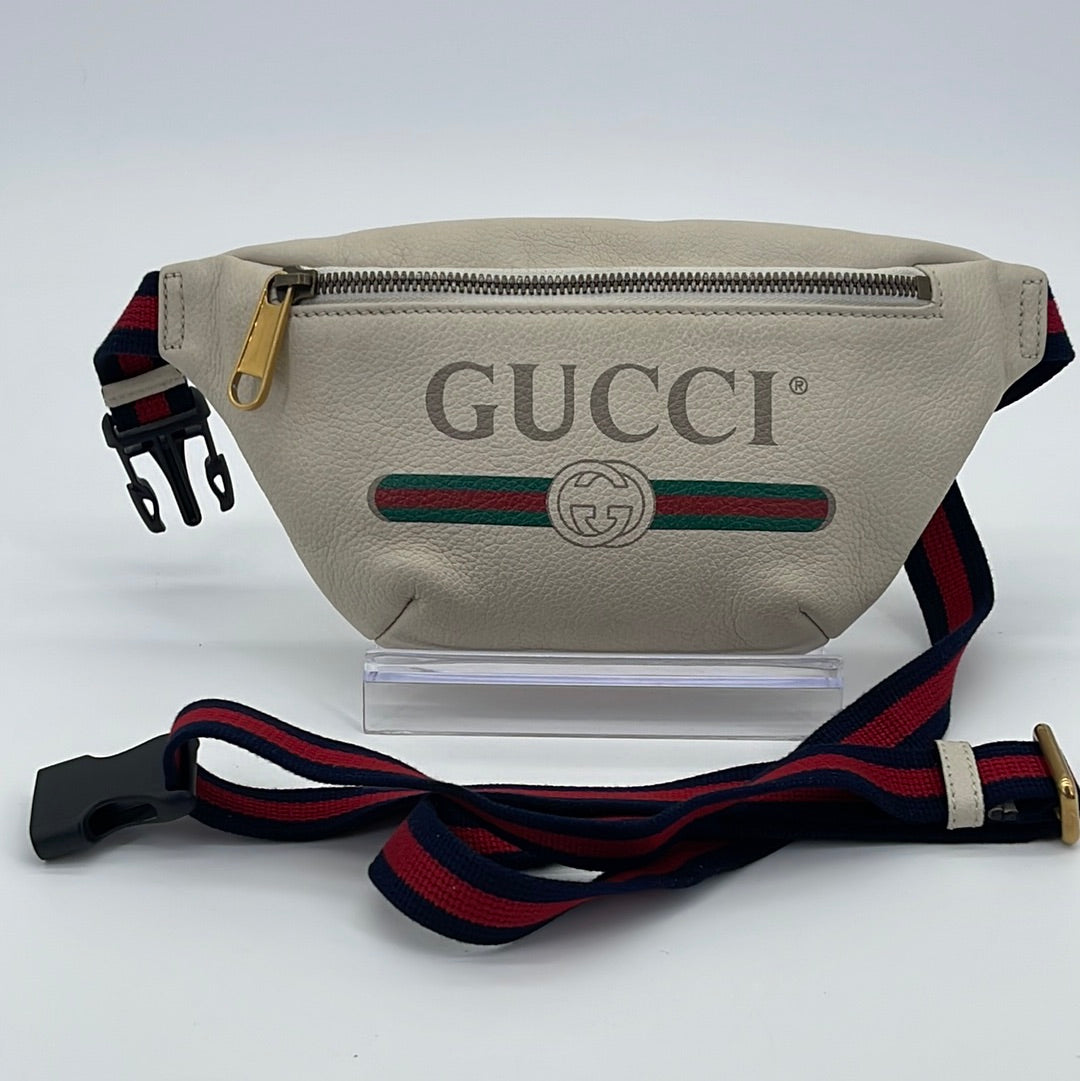 Gucci belt bag, small white pristine condition , Luxury, Bags