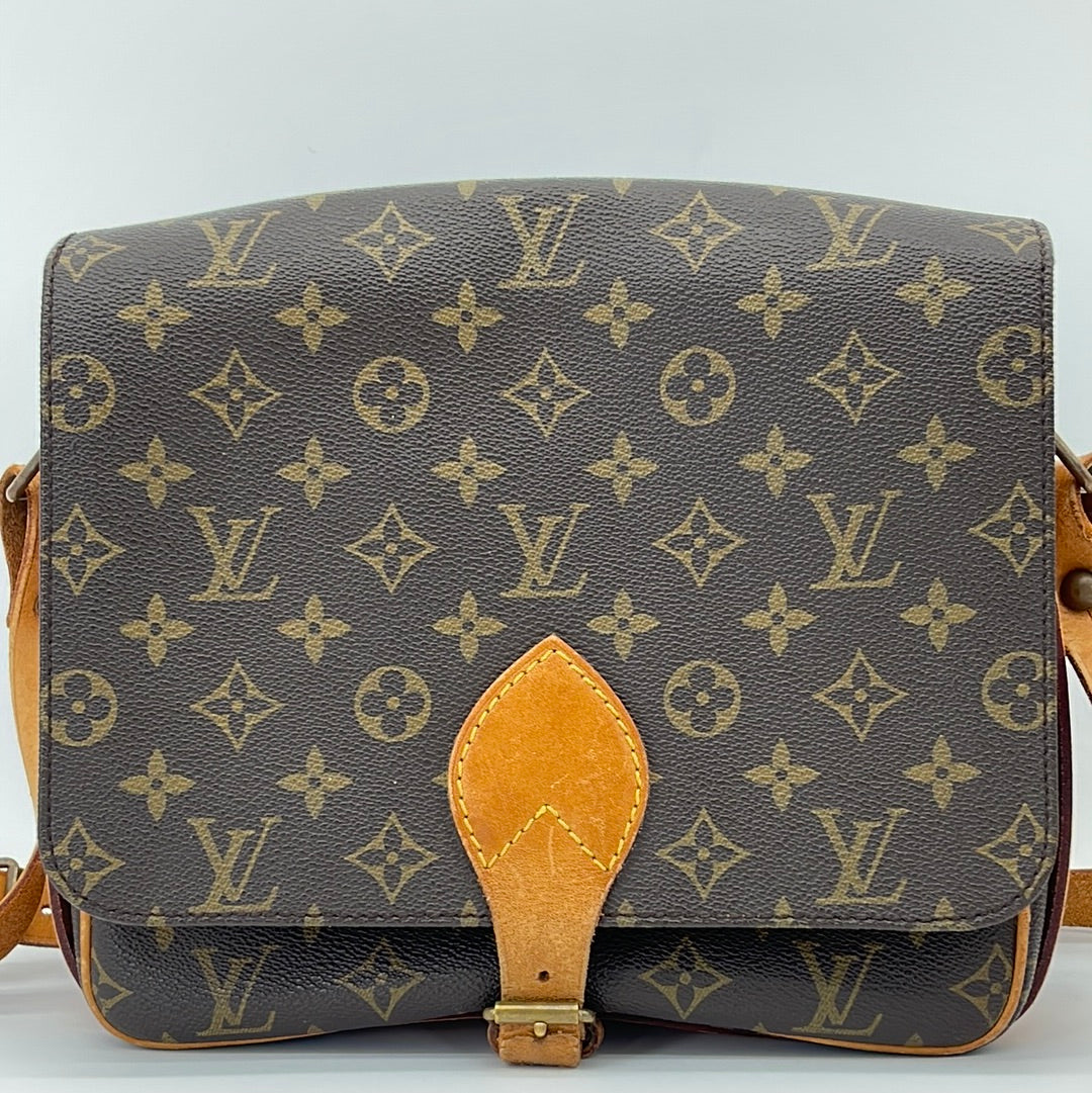 Authentic Louis Vuitton Monogram Cartouchiere Shoulder Bag – Vanilla Vintage