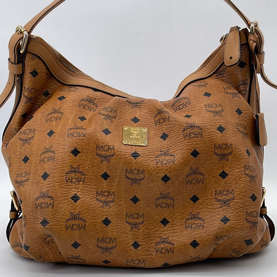 MCM - Cognac Visetos Leather Bag