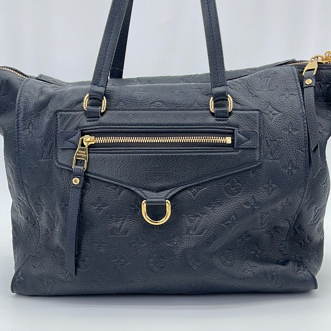 Louis Vuitton Lumineuse Handbag Monogram Empreinte Leather GM Brown