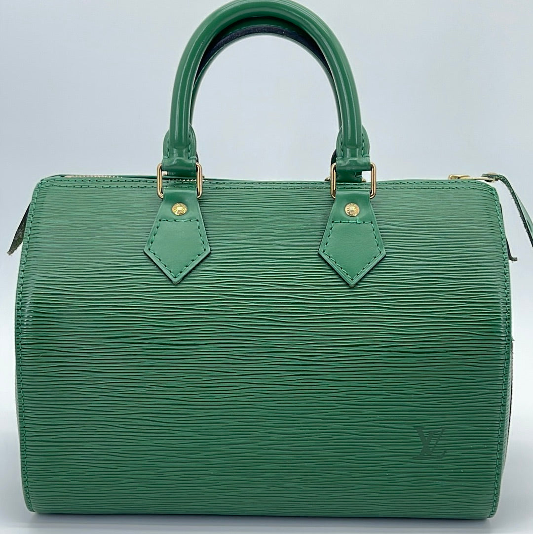 Vintage Louis Vuitton Speedy 25 Green Epi Leather Bag VI0964 020123 –  KimmieBBags LLC