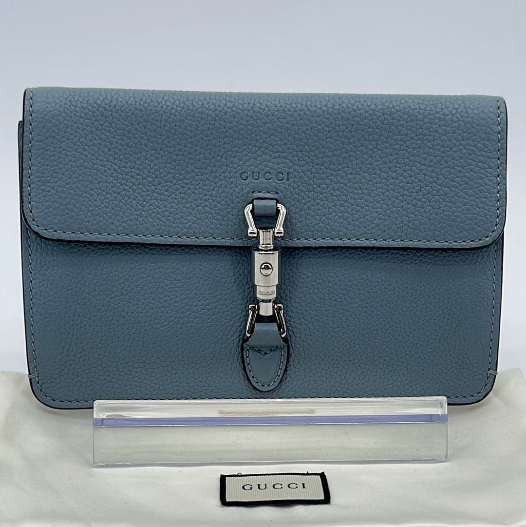 Gucci Jackie Crossbody Shoulder Bag Clutch Bag Blue Gray