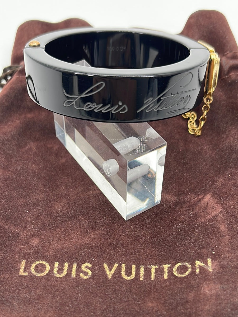 Louis Vuitton Tortoise Resin & Gold Vintage Lock Me Bracelet - Buy