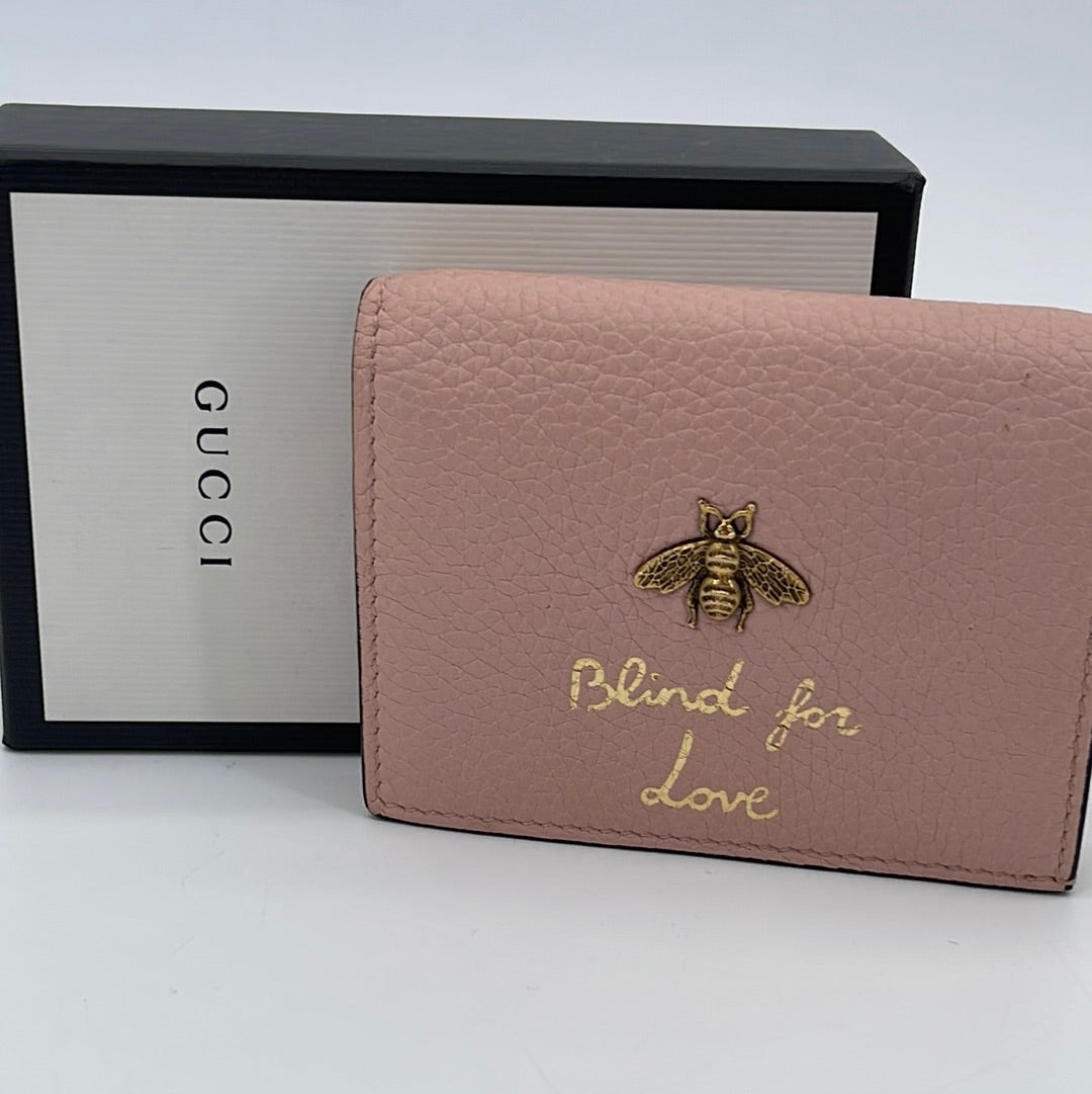 Gucci Blind for Love Leather Compact Wallet