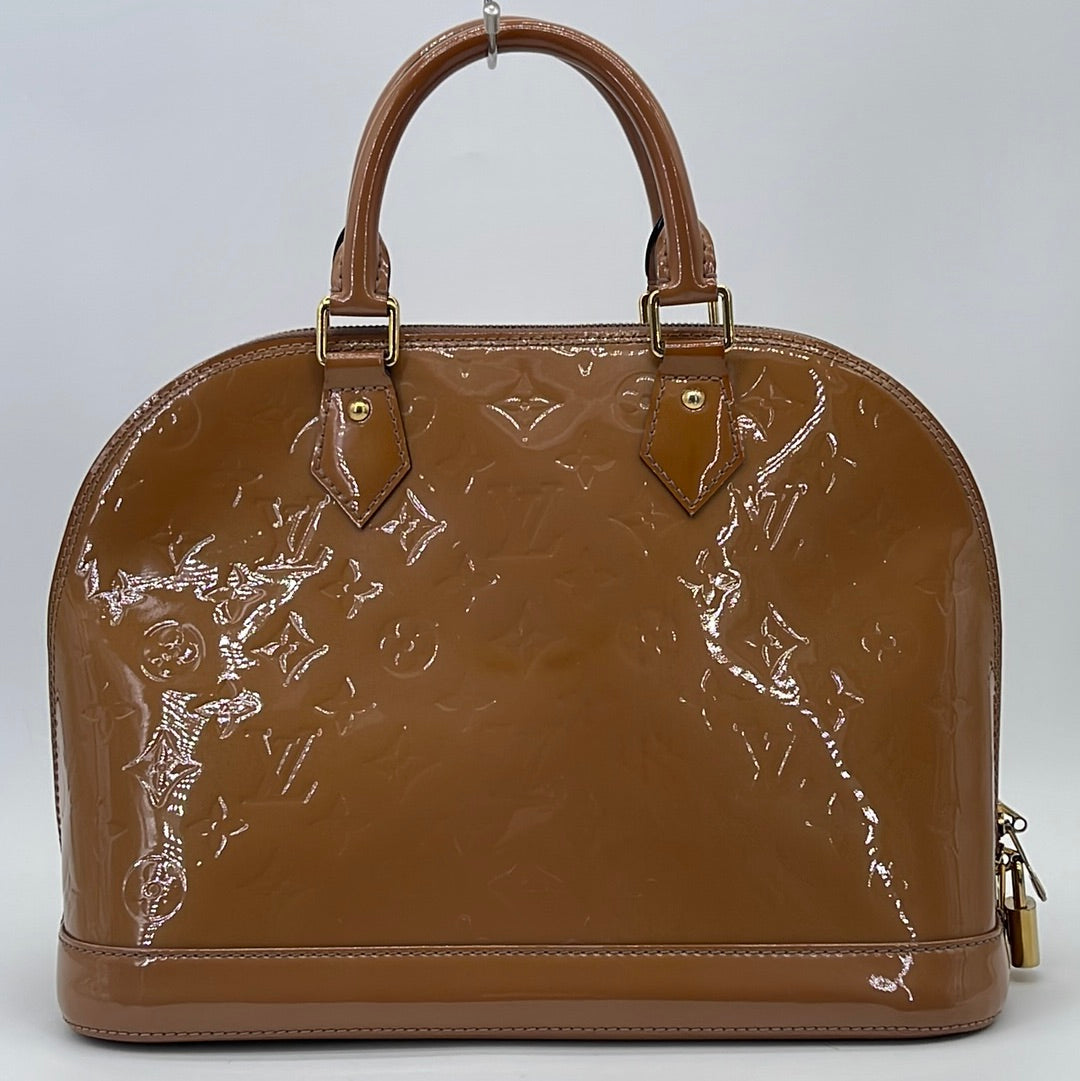 PRELOVED Louis Vuitton Tan Vernis Monogram Vernis Alma PM Bag FL2113 0 –  KimmieBBags LLC