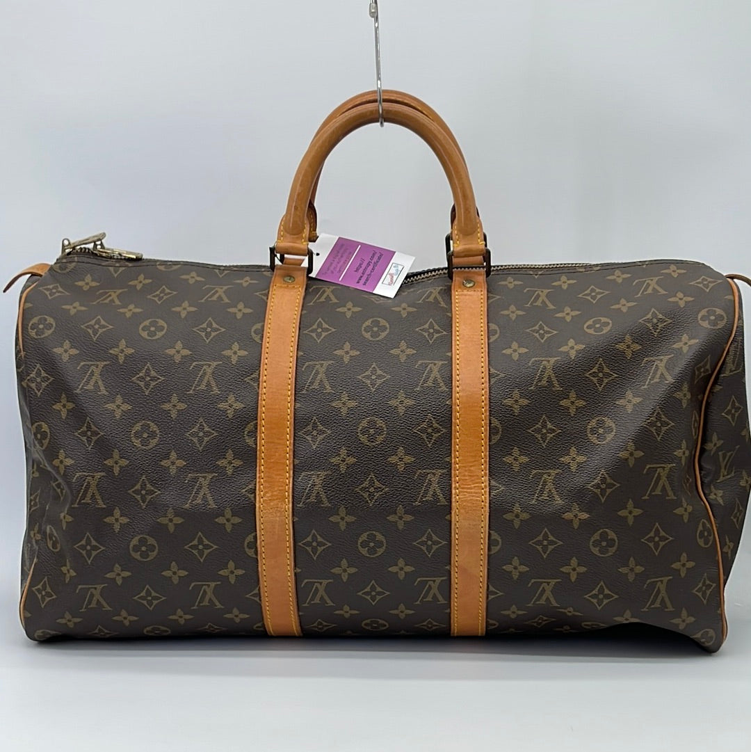 Vintage Louis Vuitton Keepall Bandouliere 50 Monogram Duffel Bag SO096 –  KimmieBBags LLC