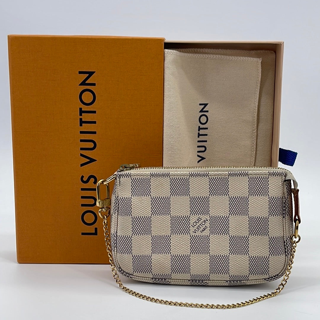 Louis Vuitton Damier Azur Mini Pochette Bag - Farfetch