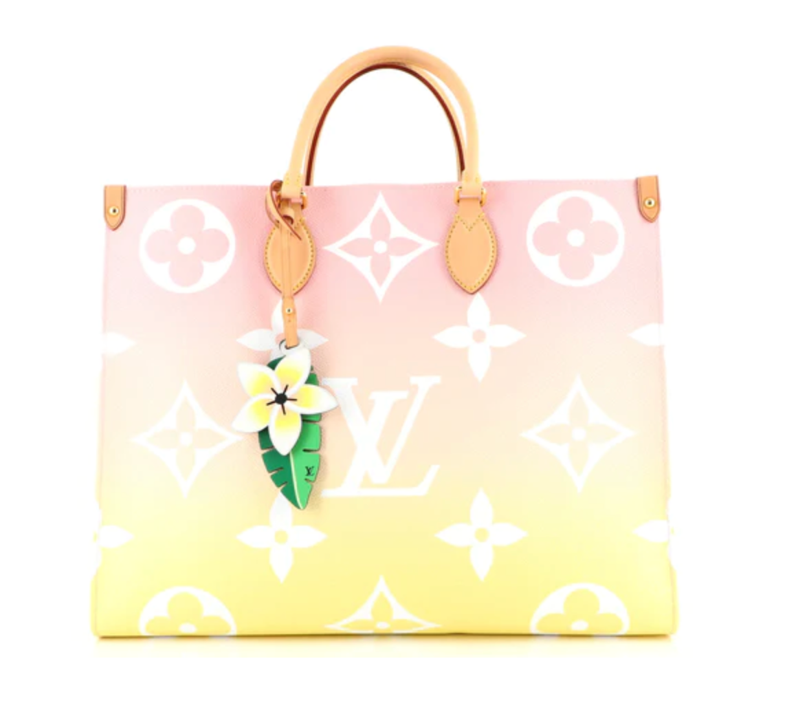 Louis Vuitton, Bags, Louis Vuitton By The Pool Pink Capsule Onthego Gm  Giant Flower Monogram Bag