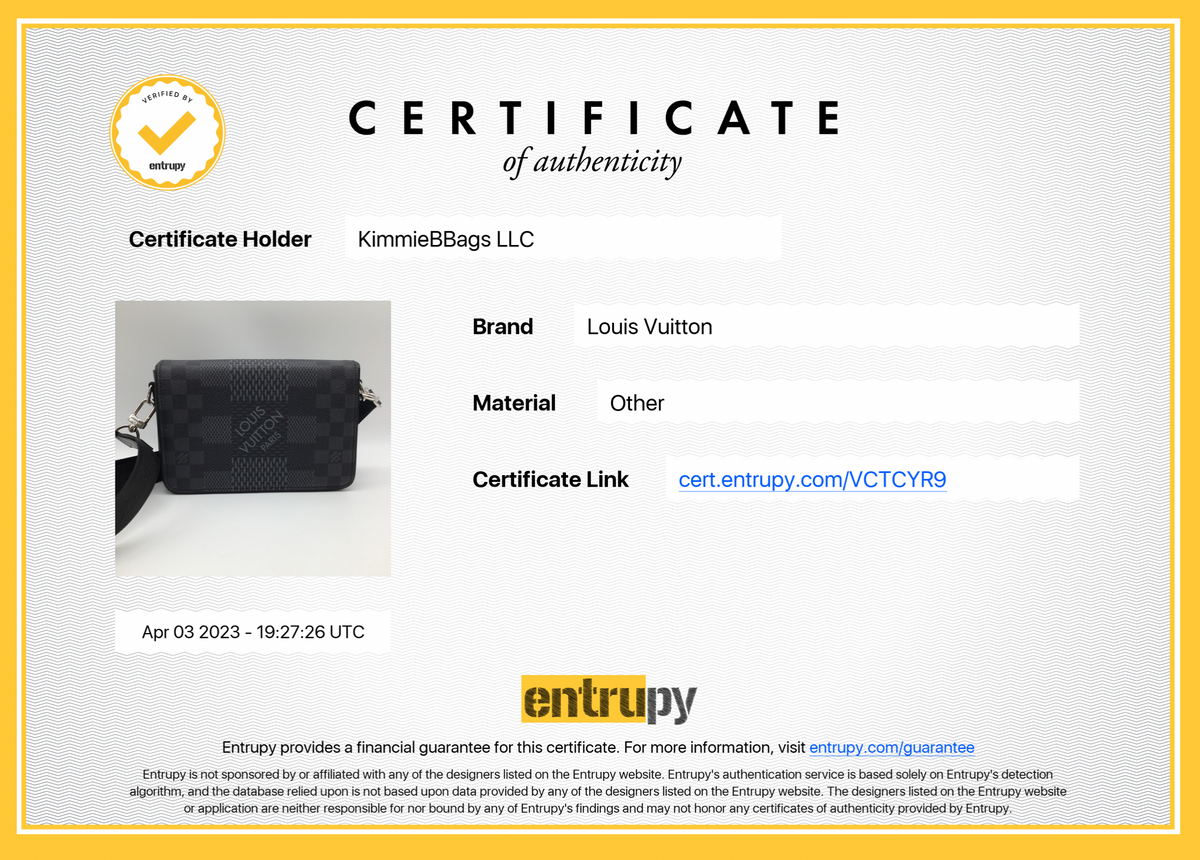 Preloved Louis Vuitton Limited Edition Damier Graphite 3D