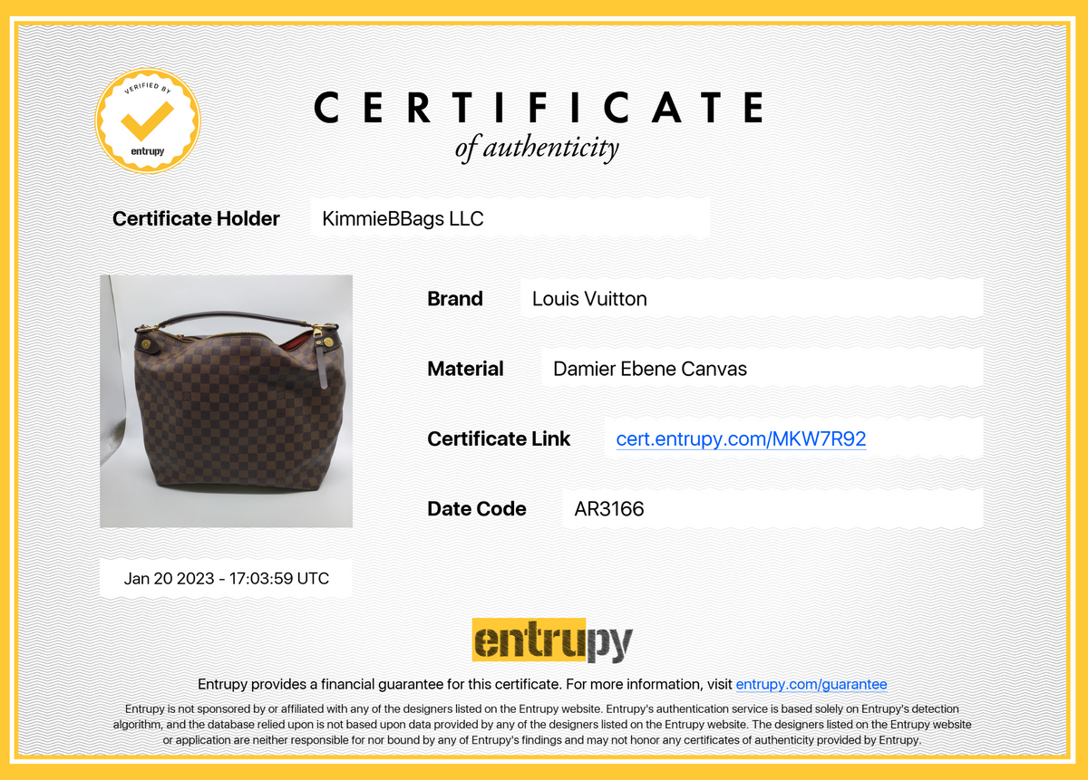 Authentic Louis Vuitton Damier Ebene Ribera MM in 2023