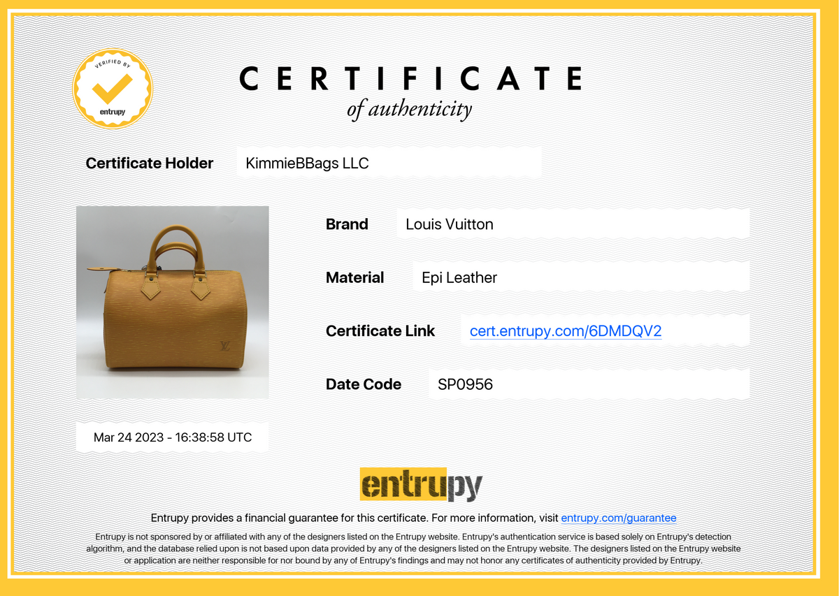 Yellow Louis Vuitton Epi Speedy 25 Boston Bag – Designer Revival